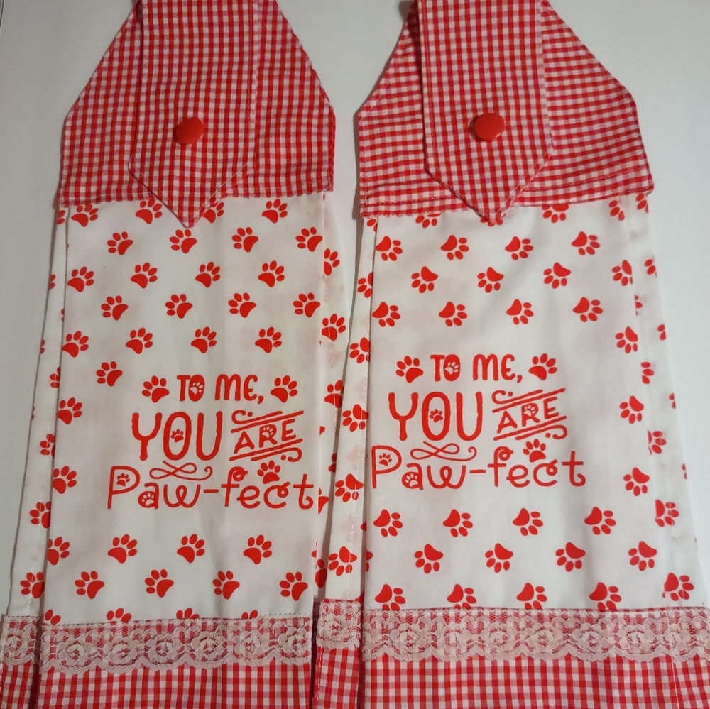Hanging kitchen towels